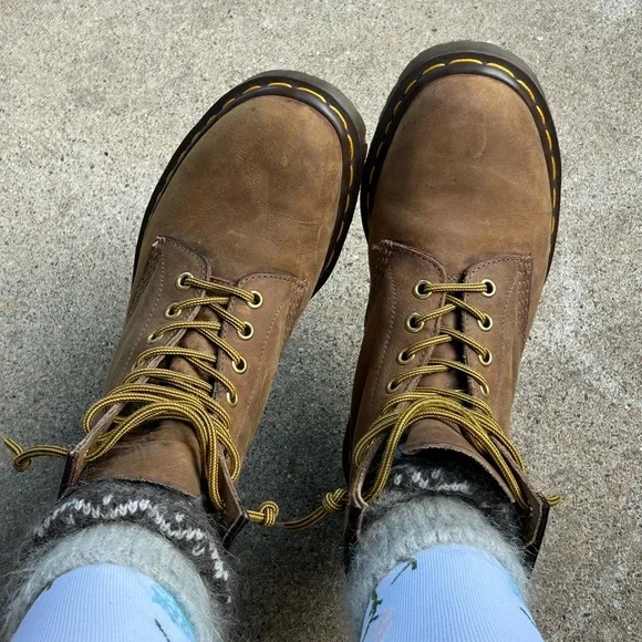 Vintage Dr Martens 1460 Boots 8 Eye Brown 6 UK 8 US Y2K - Picture 4 of 10